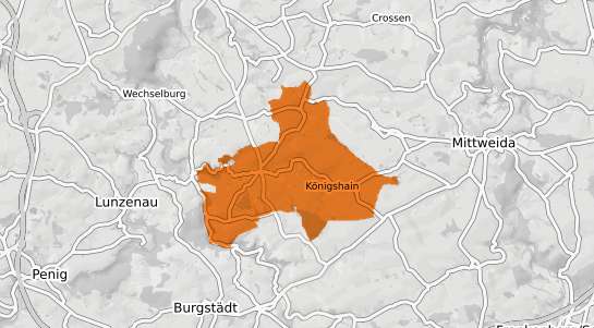 Mietspiegelkarte Königshain-Wiederau